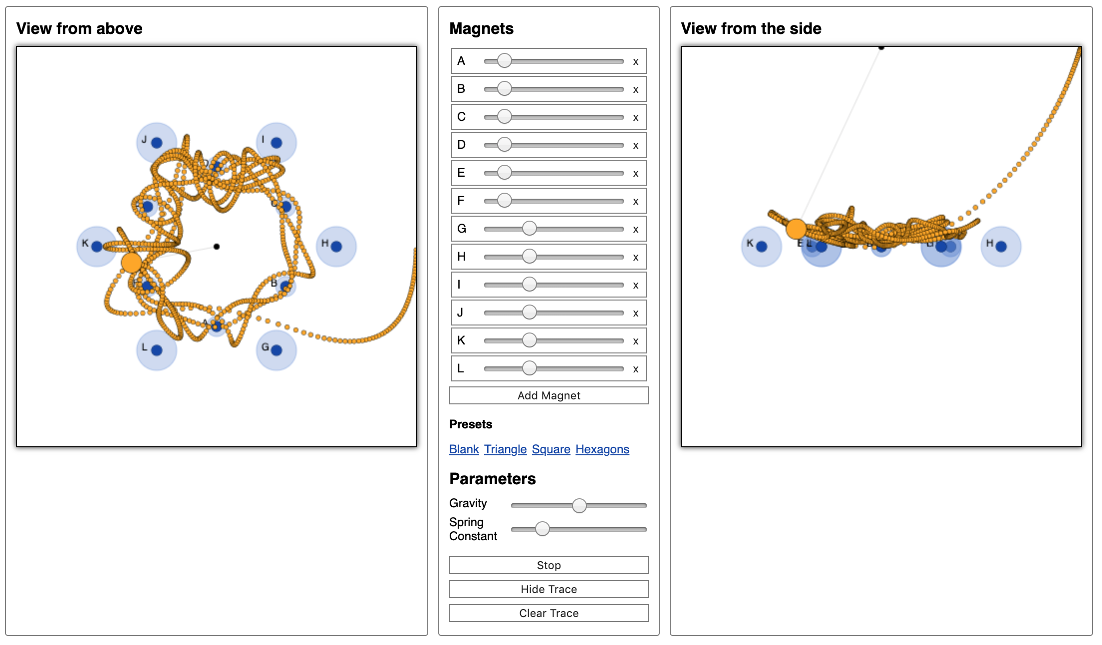 Magnetic Pendulum screenshot